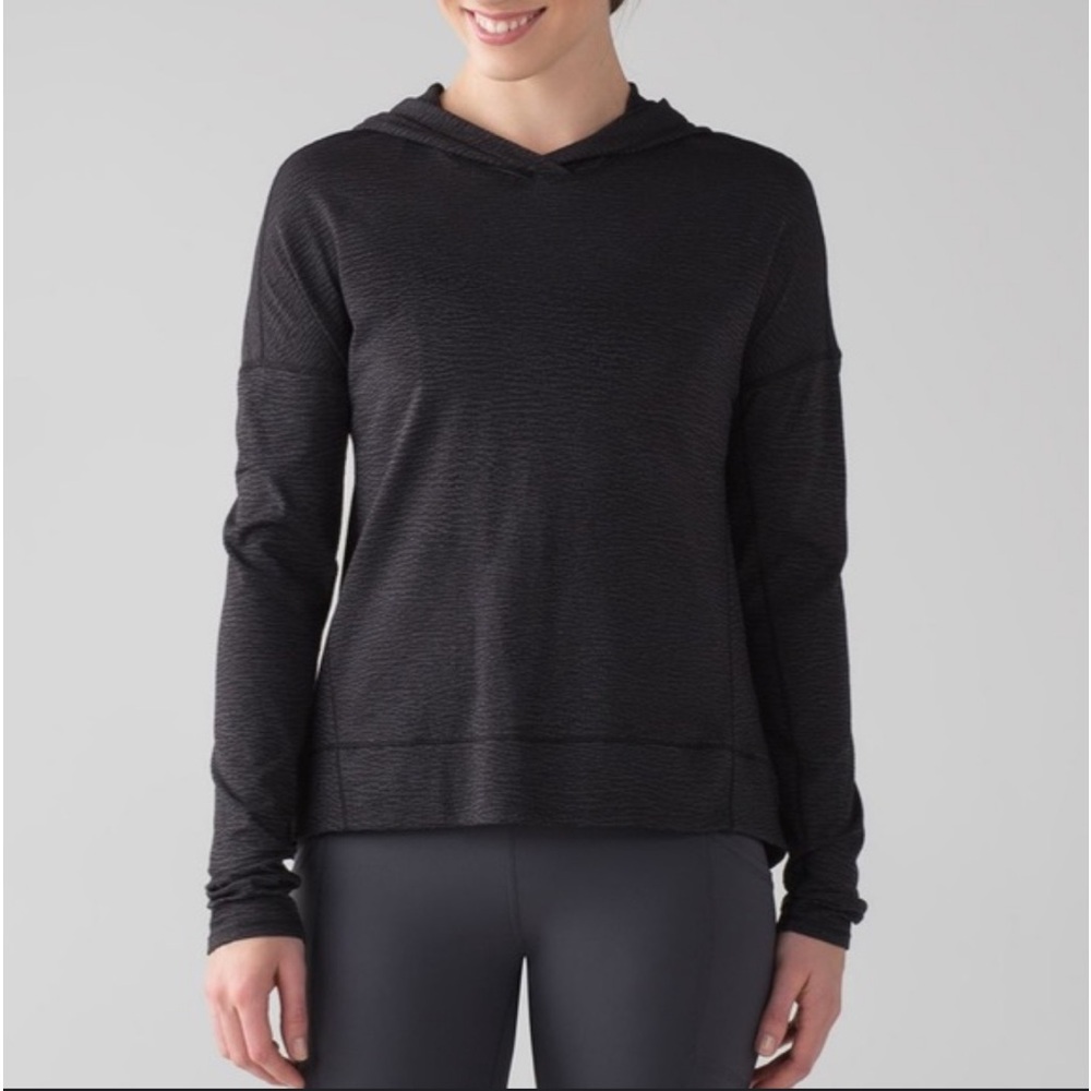 Lululemon black gray squad Gosls hoodie  size 6 active wear gym workout
